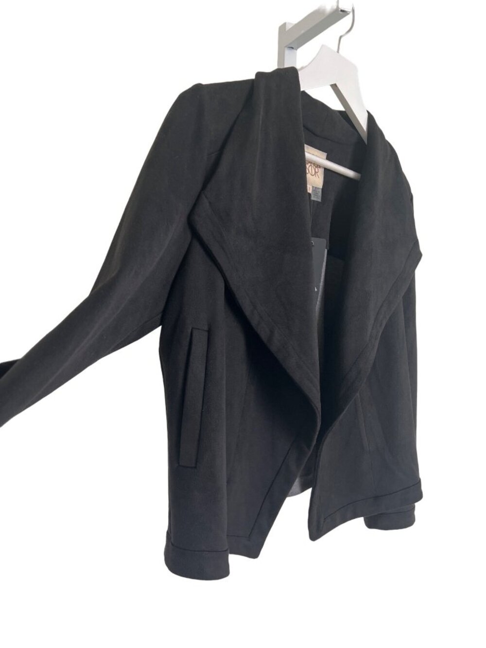 Chaser Black Drape Front Jacket - Picture 5 of 6